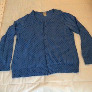 L.L. Bean Spotted Button-down Cardigan